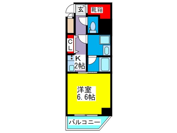 ﾌﾞﾗﾝ弁天町駅前の物件間取画像